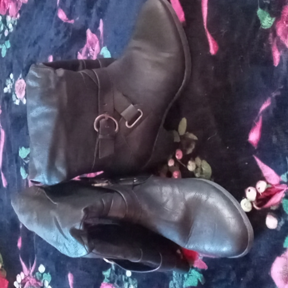 Knee high black boots